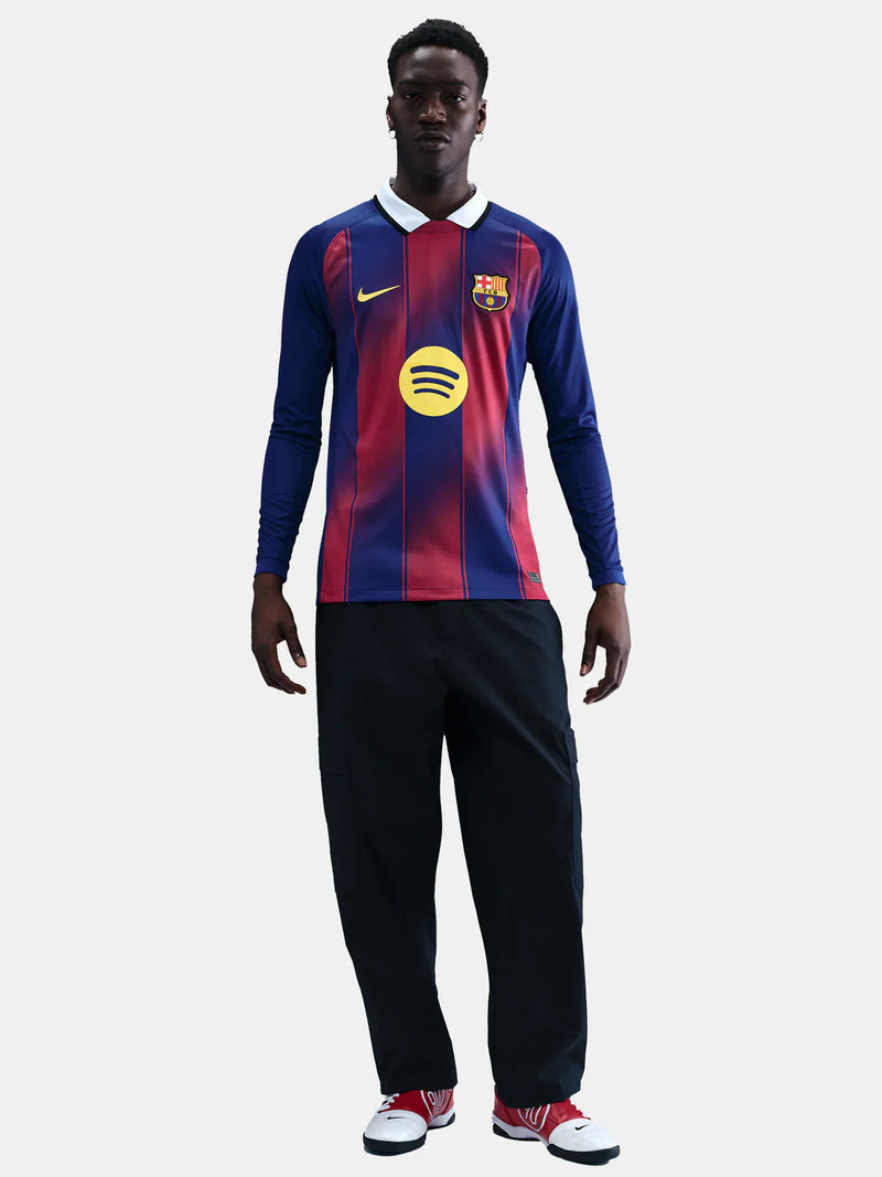 Mens Long Sleeved FC Barcelona Home Shirt 25/26