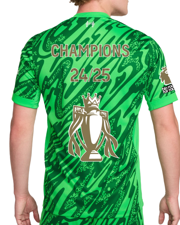Liverpool Green Goalkeeper Jersey - Special Edition - Champions 24/25 and Gold Trolphy