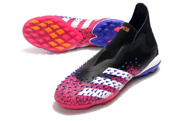 Football boots Société Predator Freak + FG Black/Pink/Purple - Cano Alto