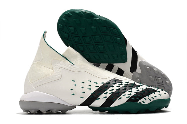 Football boots Société Predator Freak + FG White/Green - Cano Alto