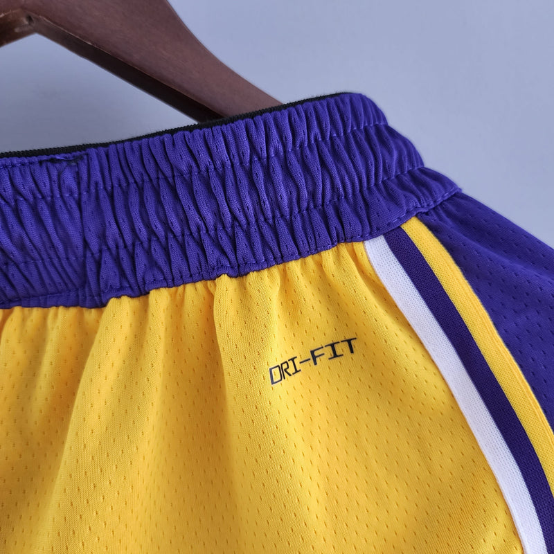 Short 75th Anniversary Los Angeles Lakers Yellow NBA