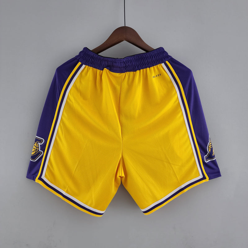 Short 75th Anniversary Los Angeles Lakers Yellow NBA