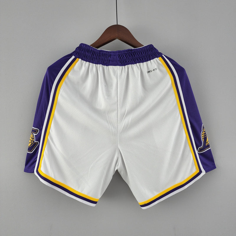 Short 75th anniversary Los Angeles Lakers white NBA
