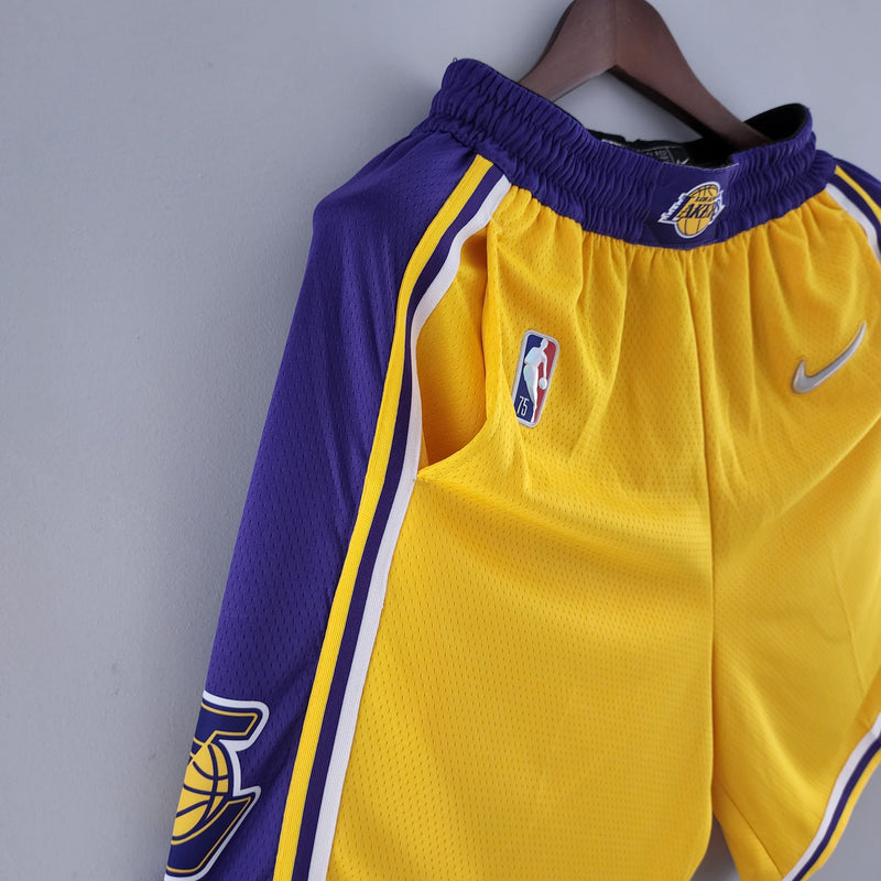 Short 75th Anniversary Los Angeles Lakers Yellow NBA
