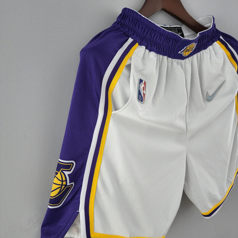 Short 75th anniversary Los Angeles Lakers white NBA