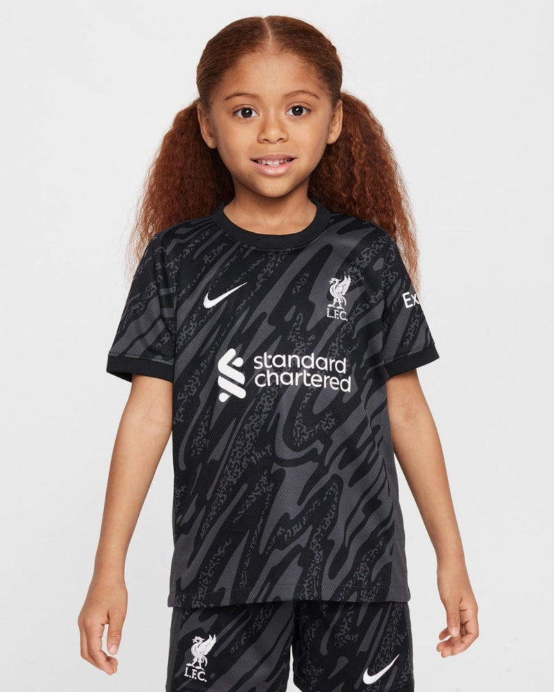 Kids kit Liverpool Black Goal-keeper - Special Edition - Champions 24/25 and Gold Trolphy