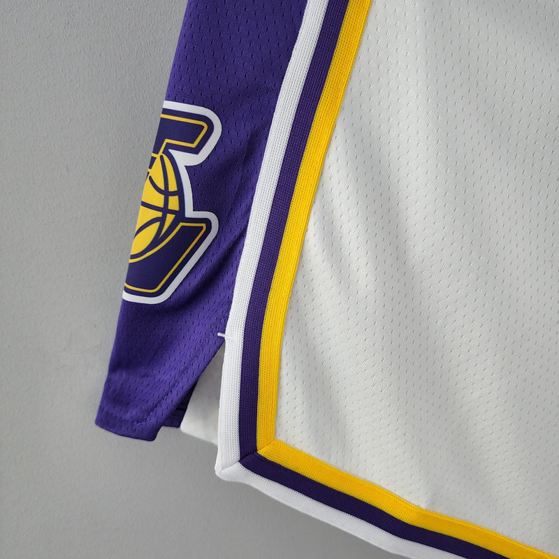 Short 75th anniversary Los Angeles Lakers white NBA