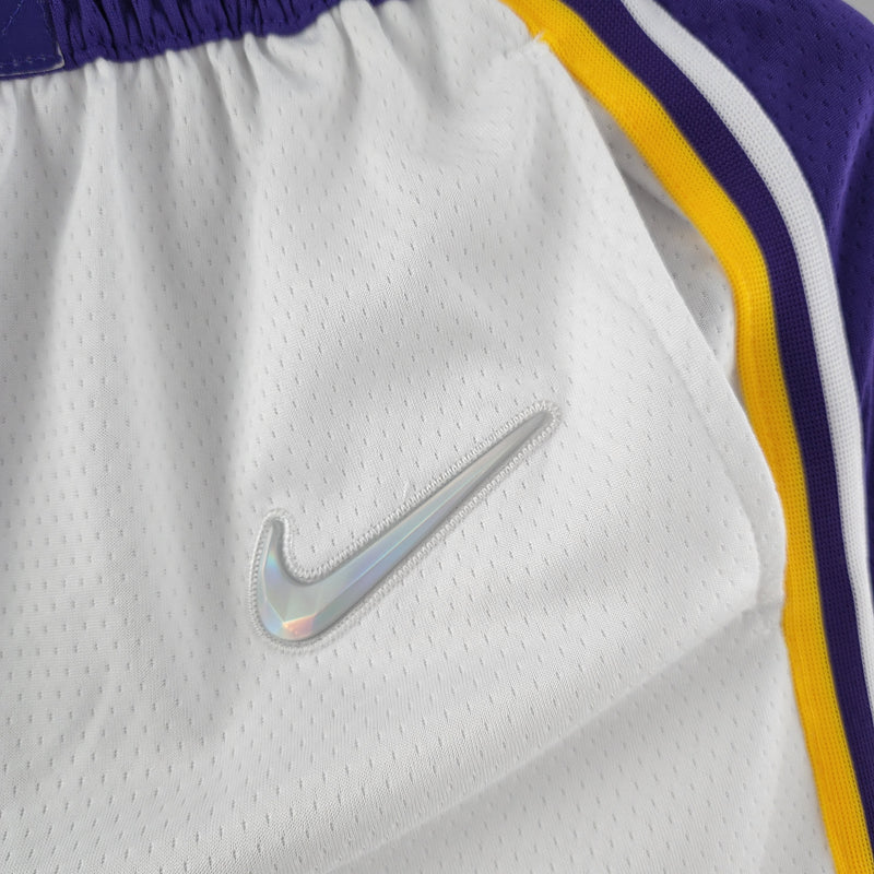 Short 75th anniversary Los Angeles Lakers white NBA