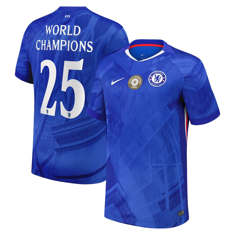 Chelsea Cup Home Shirt 2025-26 with World Champions 25 chest badge