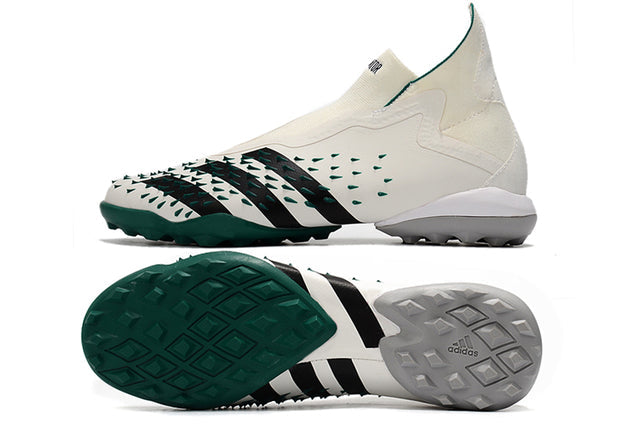 Football boots Société Predator Freak + FG White/Green - Cano Alto