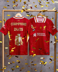 Liverpool Home Jersey - Women’s Version- Special Edition - Champions 24/25 and Gold Trolphy