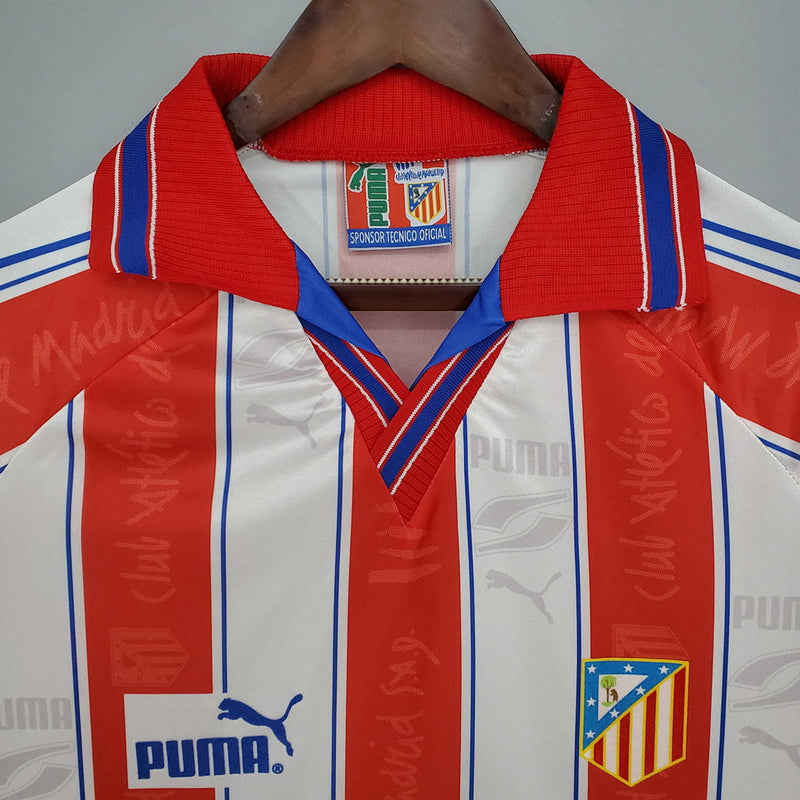 Jersey Atlético de Madrid Retro 1996/1997 White e Red -