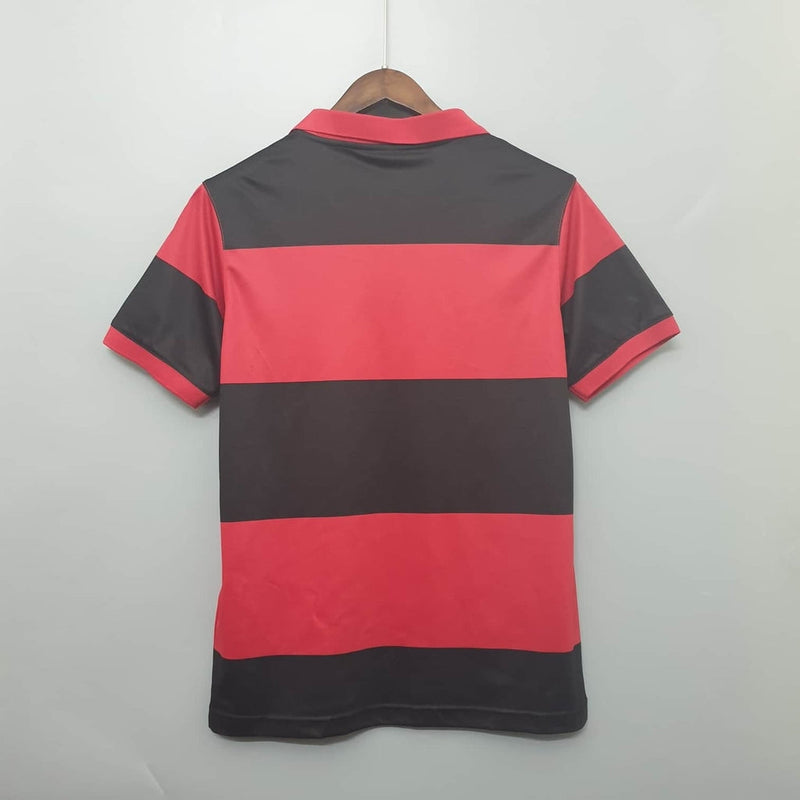 Jersey Flamengo Retro 1982 Red e Negra -