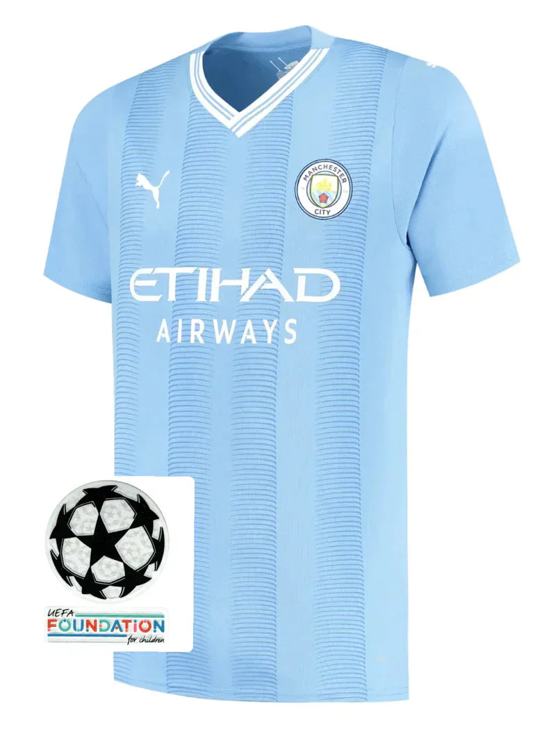 Jersey Manchester City Home com PATCH 23/24